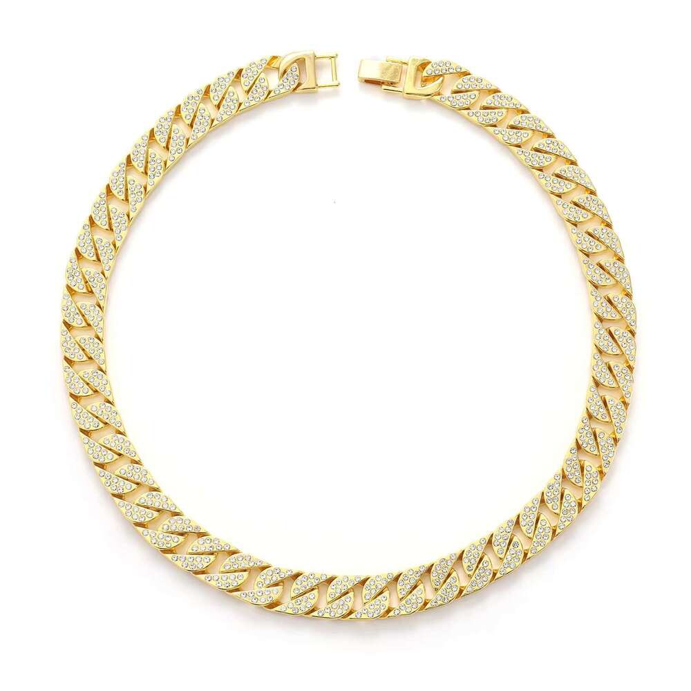 DHcollections 15mm Cuban Link Chain Necklace For Men - Durable Zinc Alloy Miami Hip Hop Jewelry, Thick Heavy Gold Cuban Chain 18-24 Inch Adjustable