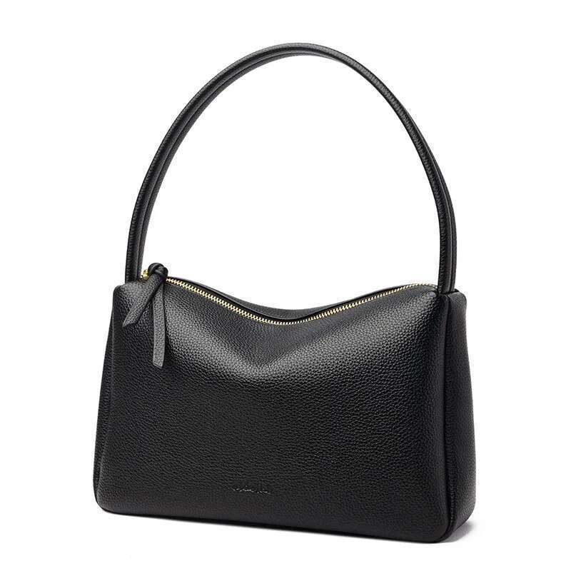 Cowhide-Textured French-Style Single-Shoulder Underarm Bag Women. New Style For Spring And Summer, Pillow Bag, Handbag, Can
