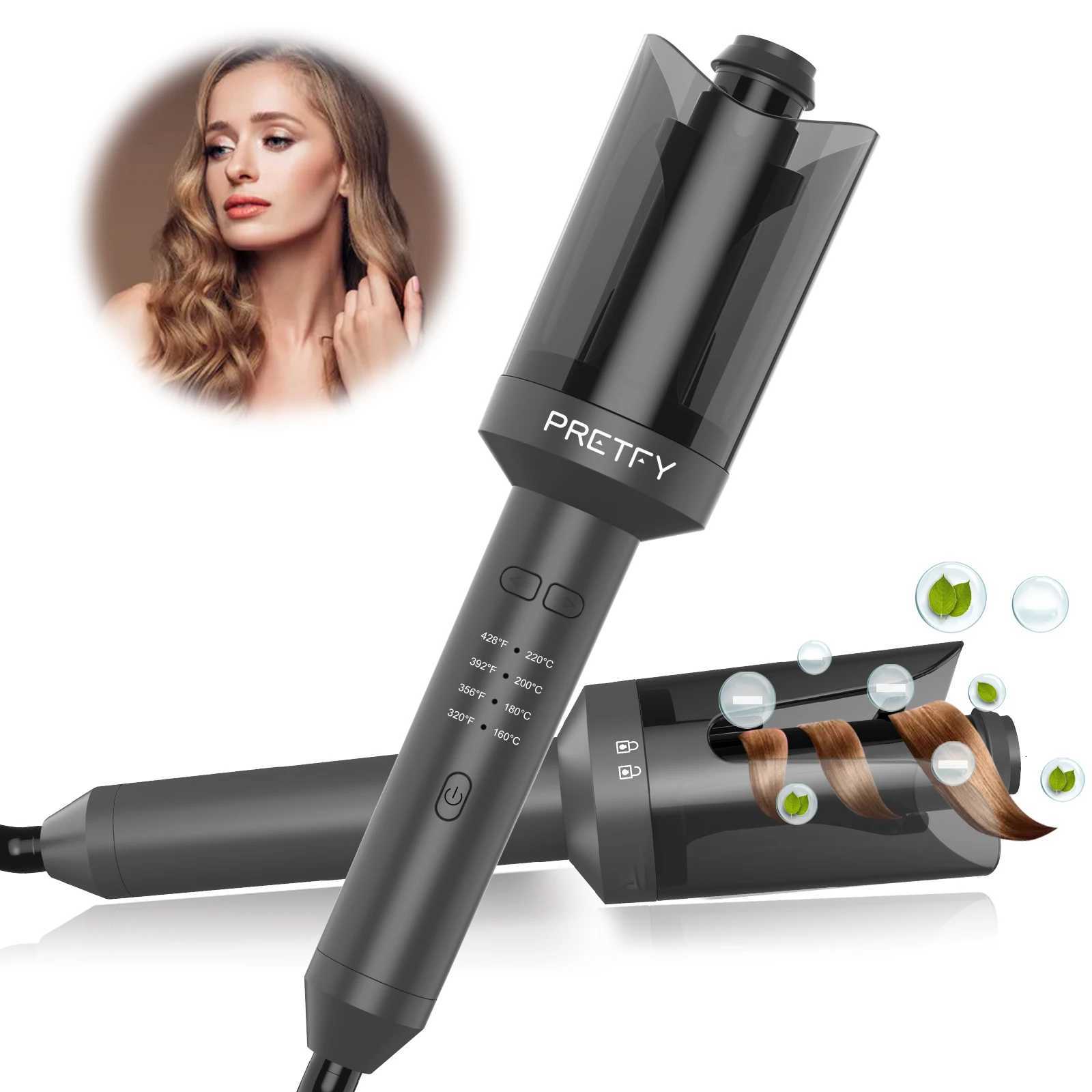 Pretfy Auto Hair Curler Automatic Curling Iron with Rotate Left and Right Hair Curling Wand for Hair StylingT251114
