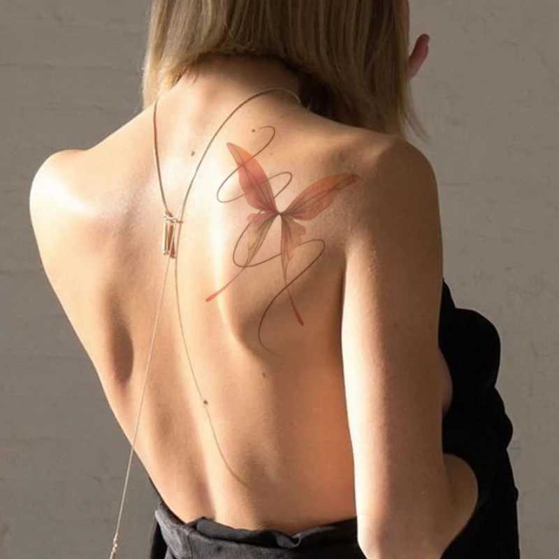 Y2K Dopamine Colored Butterfly Stickers Romantic Fairy Temporary Tattoo Female Arm Fake Tattoo Sexy Temporary TattooXJ25414