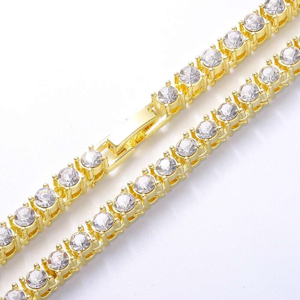 Hip Hop 1Row Tennis Chain Bracelet Selling Bling CZ Iced Out Rhinestone Cubic Zirconia Tennis Chain Bracelets Women Men Jewelry