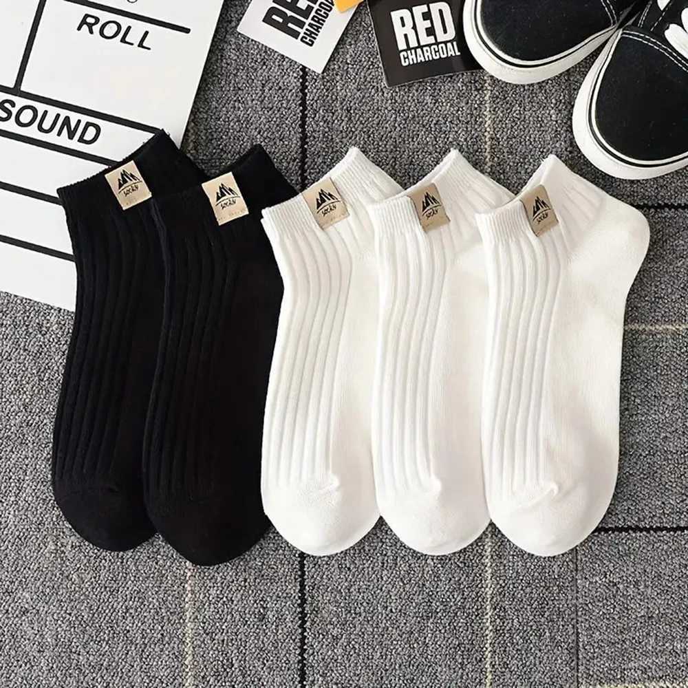 5/10/20/30 Double unisex simple mens boat socks fashionable casual sportswear W250414