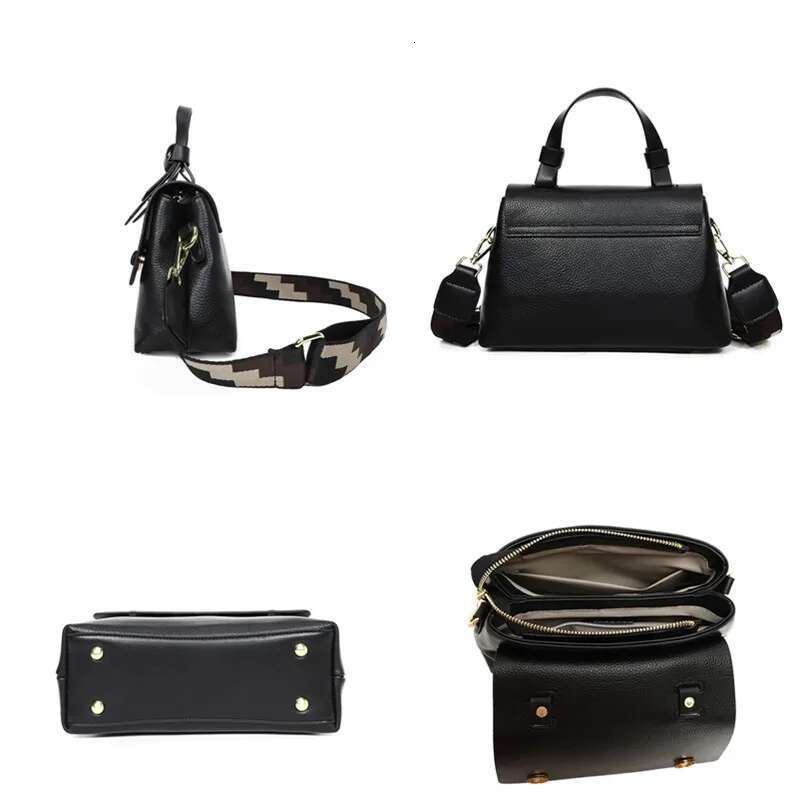 100% Genuine Women Cowhide Tote The New Quality Leather Female Designer Handbag High Capacity Flap Shoulder Crossbod Bag