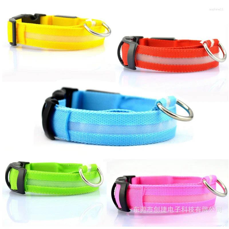 Update 20Pcs Pet Luminous Collar Cat Dog Teddy Golden Retriever LED Night Light Ring Anti-Lost Neck Jewelry Wholesale