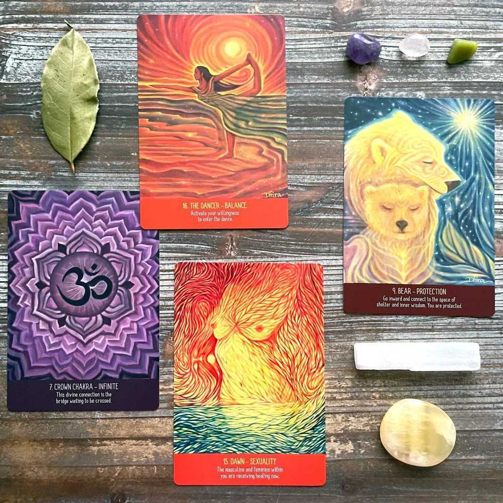 104cm X 73cm Infinite Wisdom of The Chakras Oracle Cards 42 Chakra Color Themed Cards C251114