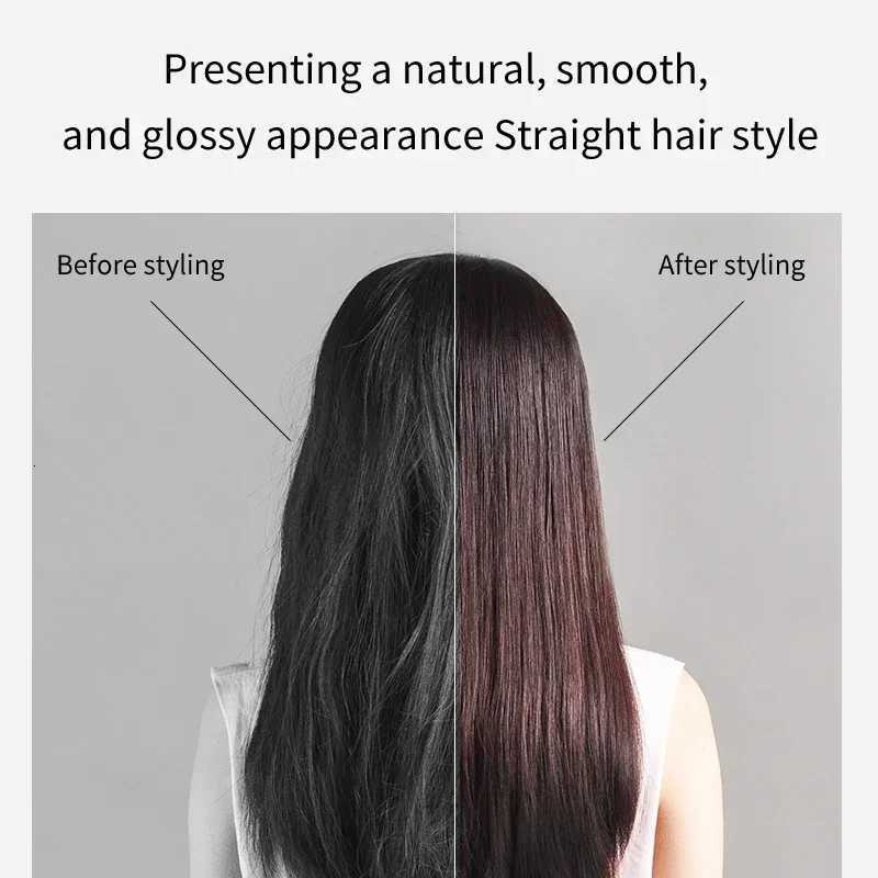 2025 NEW Professional 2 IN 1 Hair Straightener Hair Dryer Heat-Up Hair Flat Iron Negative Ion Iron Long-Lasting Styling Tool X251114