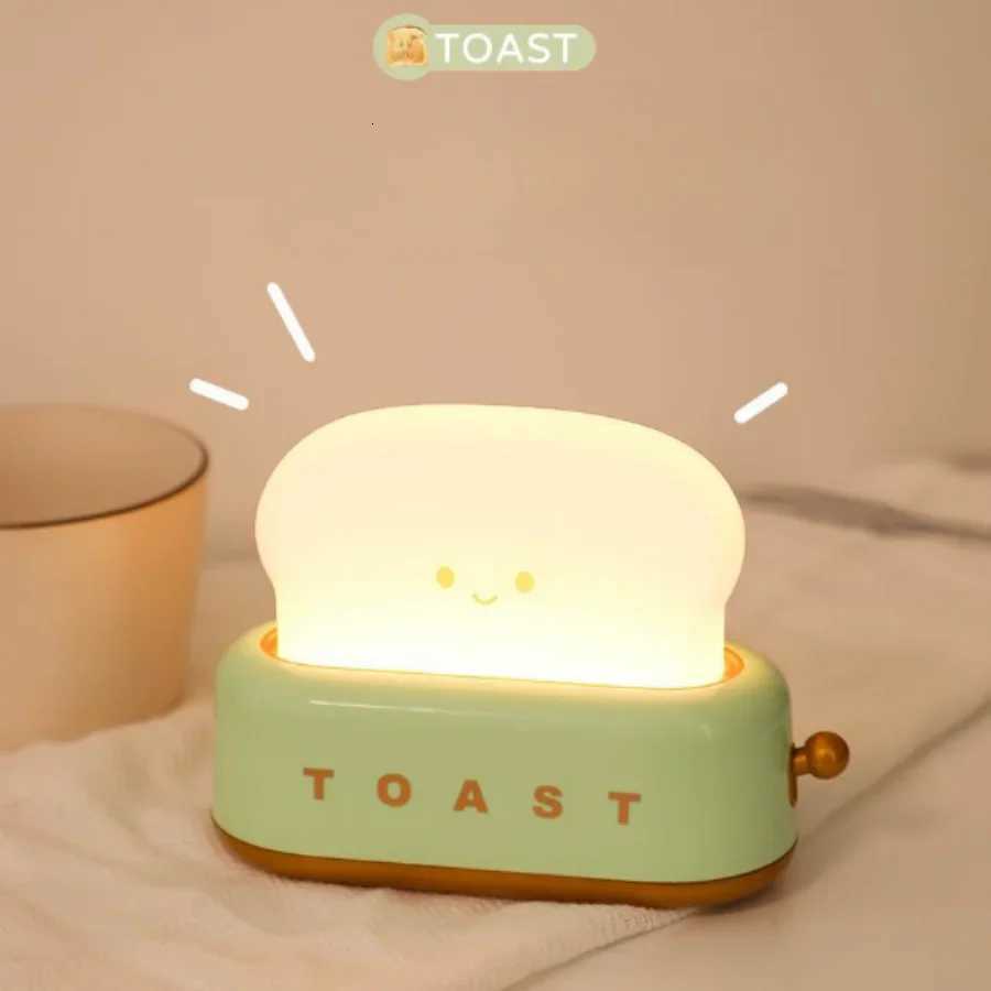 Bread Toast Light Toaster Nightlight Rechargeable Led Lamp Bedroom For Birthday Gift M251114