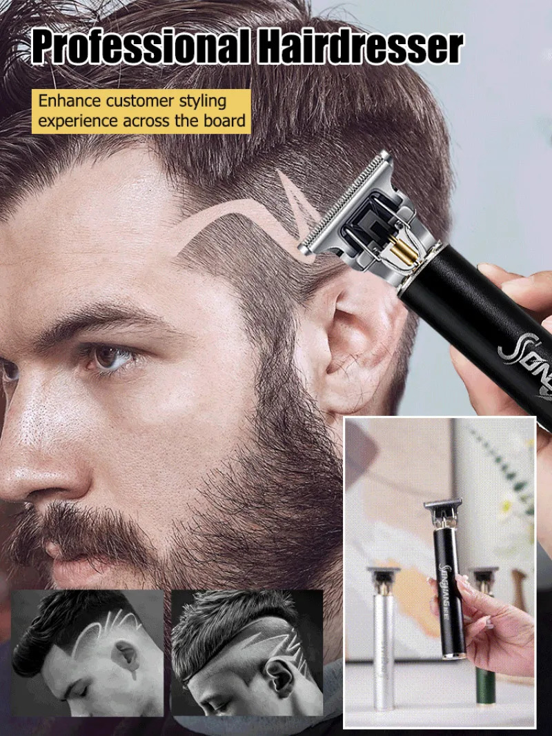 Electric Clipper Multifunctional Haircut Carving Bald Shaving Trimming Beard Shaping Hair Cutting Rechargeable 251111 C260312
