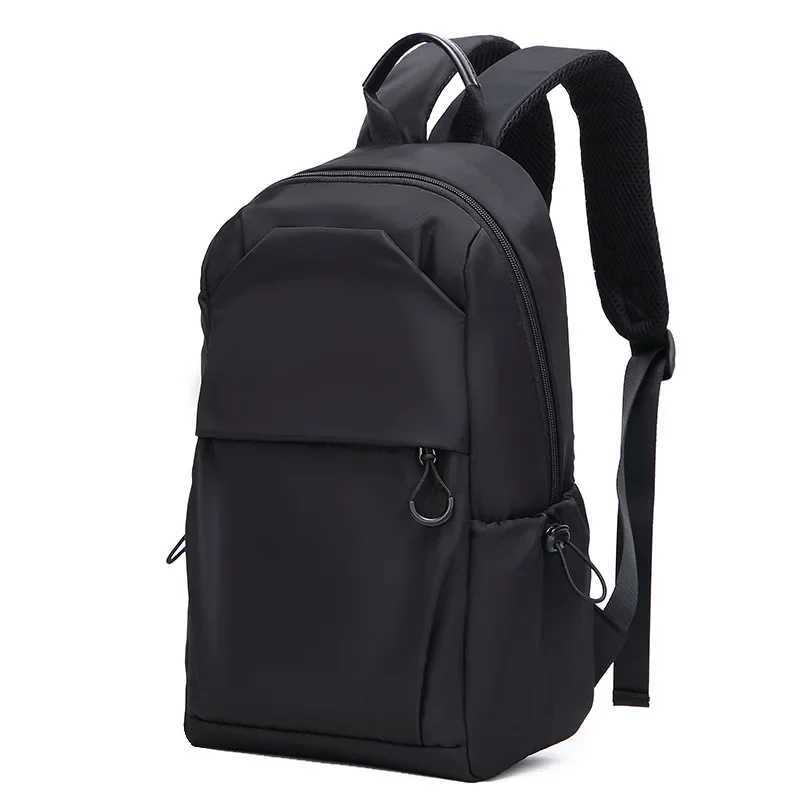 Small Mens Backpacks Sports Outdoor Man School Bag Fashion Oxford Cloth Mini Travel Shoulder Bags for Male 2024 Black RucksackW251113