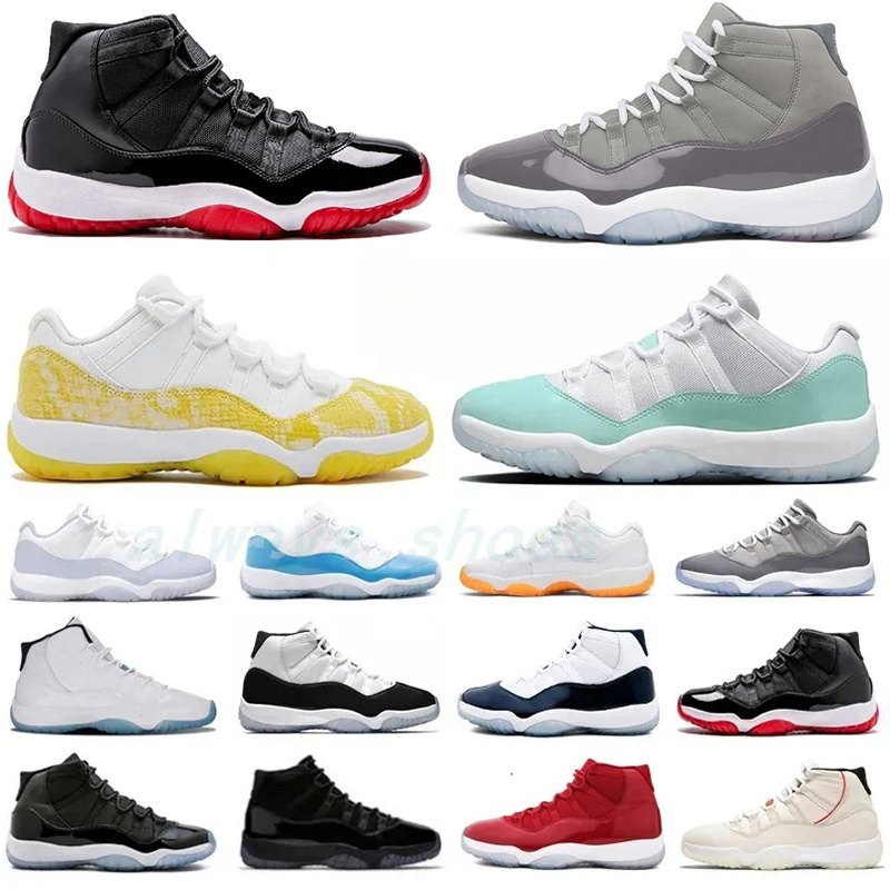 NEW Designer free shipping 11 shoes 11s basketball shoes grigio fresco 11 gamma womens Gamma Blue Thunder OG University outdoor sports shoes sneakers mens shoes L14