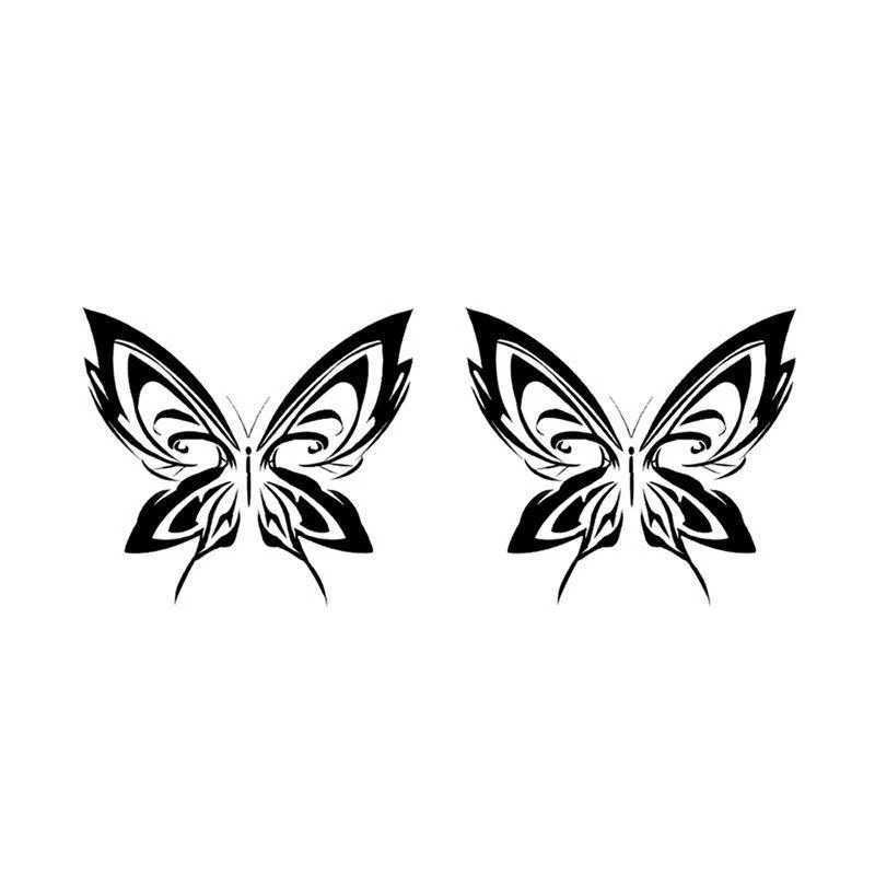 1/2/5/10 pieces of durable butterfly fake tattoos womens neck art tattoos stickers herbal temporary tattoos waterproof tattoosXJ25414