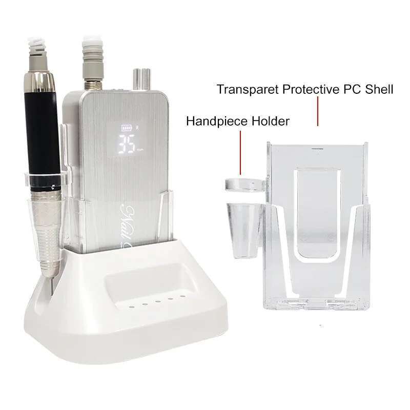 IBELIEVE 80W Low Vibration Drill Hine 35000Rpm Wireless Polish Sander Rechargeable Professional Nail Efile Brushlestp322