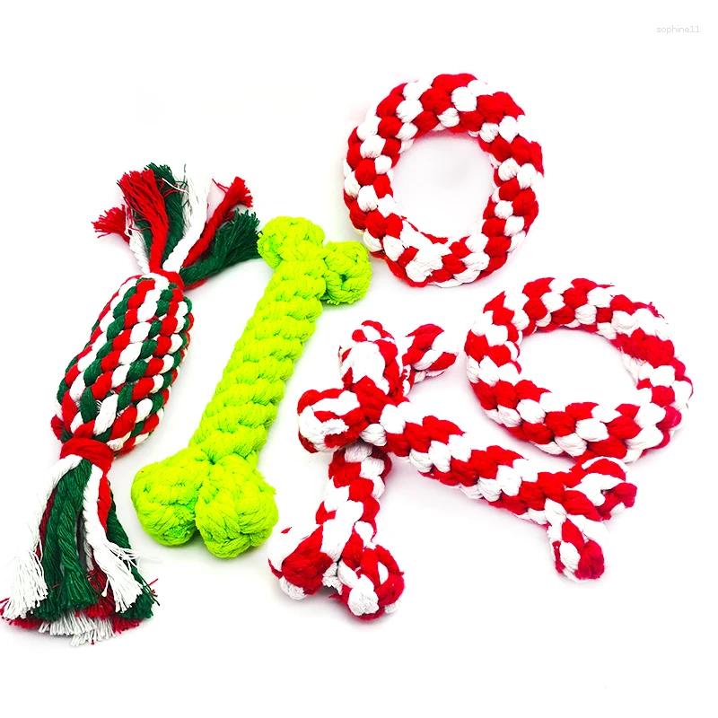Update Pet Toy Chew Teething Cotton Rope Knot Ball Toys For Dog Tooth Clean Bite-Resistant Puppy Training Interactivetoy