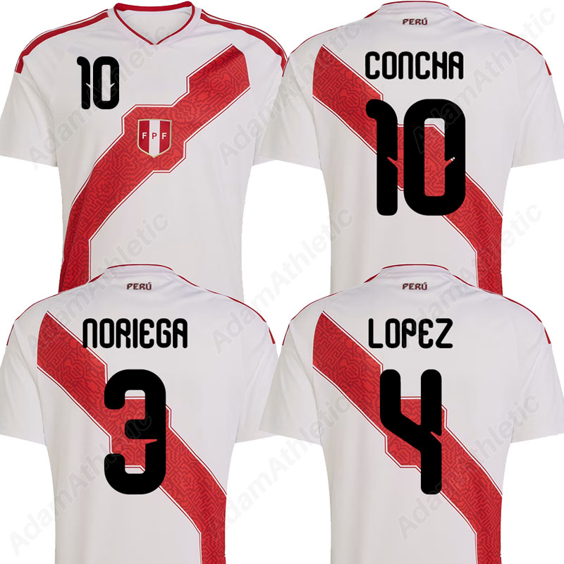 Peru jerseys 2026 world cup CONCHA football shirts 26 27 NORIEGA LOPEZ QUISPE jerseys kids kit player version