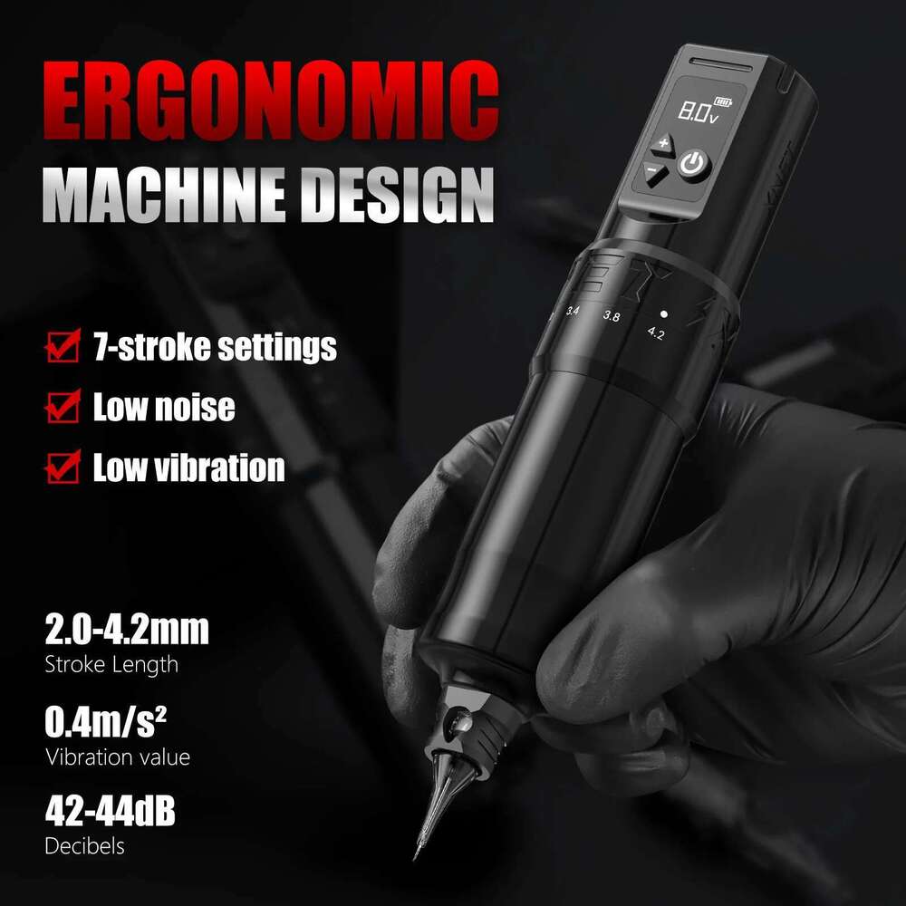 XNET F1 Wireless Hine Kit 20Pc Cartridge Needles Custom Motor 2400Mah Battery Makeup Rotaty Pen Set For Tattoo Art