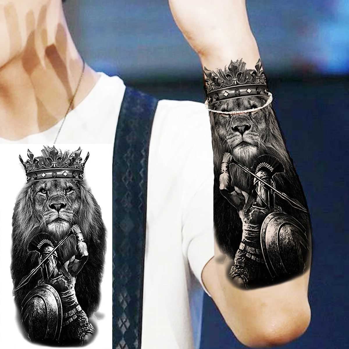 3D Joker Halloween Female Temporary Tattoo Real Lion Compass Wolf Pirate Fake Tattoo Sticker Joker TattooXJ25414