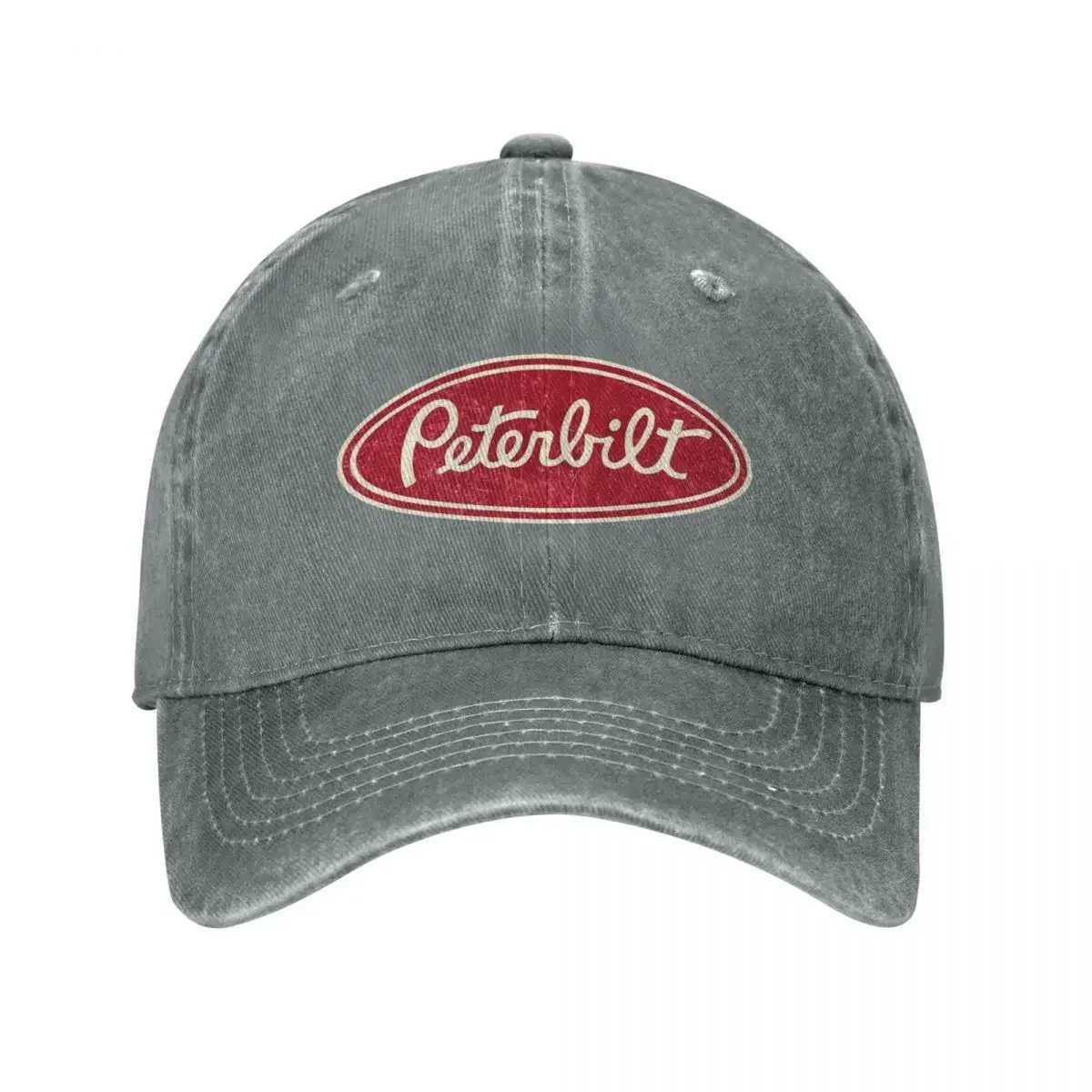 Peterbilt Truck Racing Retro Baseball Hat Retro Distressed Denim Buckle Hat Mens Outdoor Activity Hat W250414