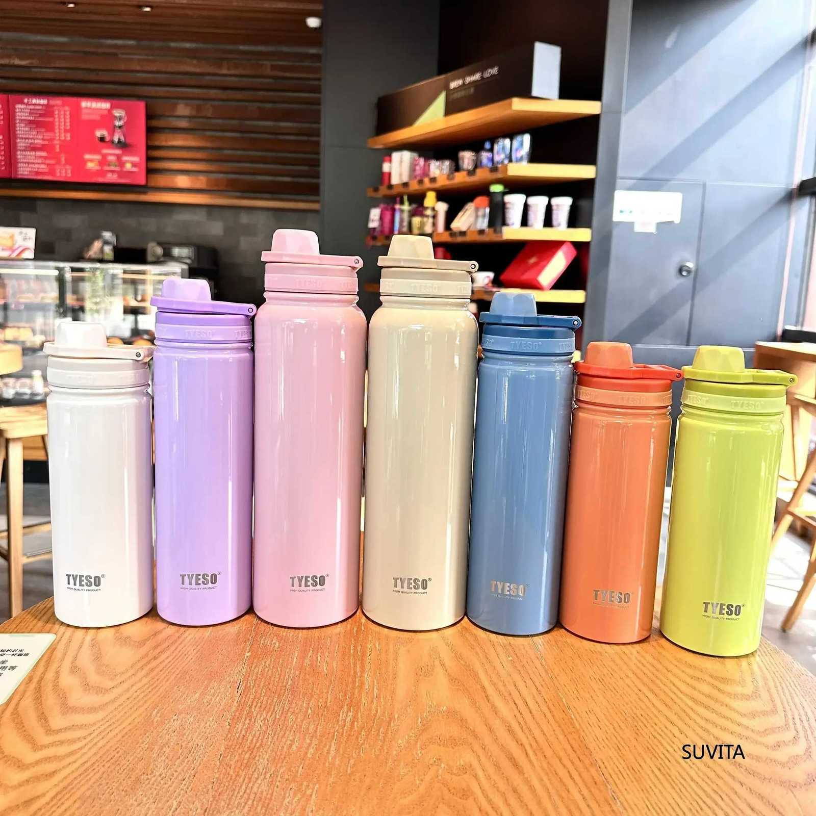 Tyeso Thermos Water Bottle Stainless Steel Portable Sport Vacuum Flask Keeps Cold and Heat Thermal Mug Car Insulated Tumbler Cup C251114