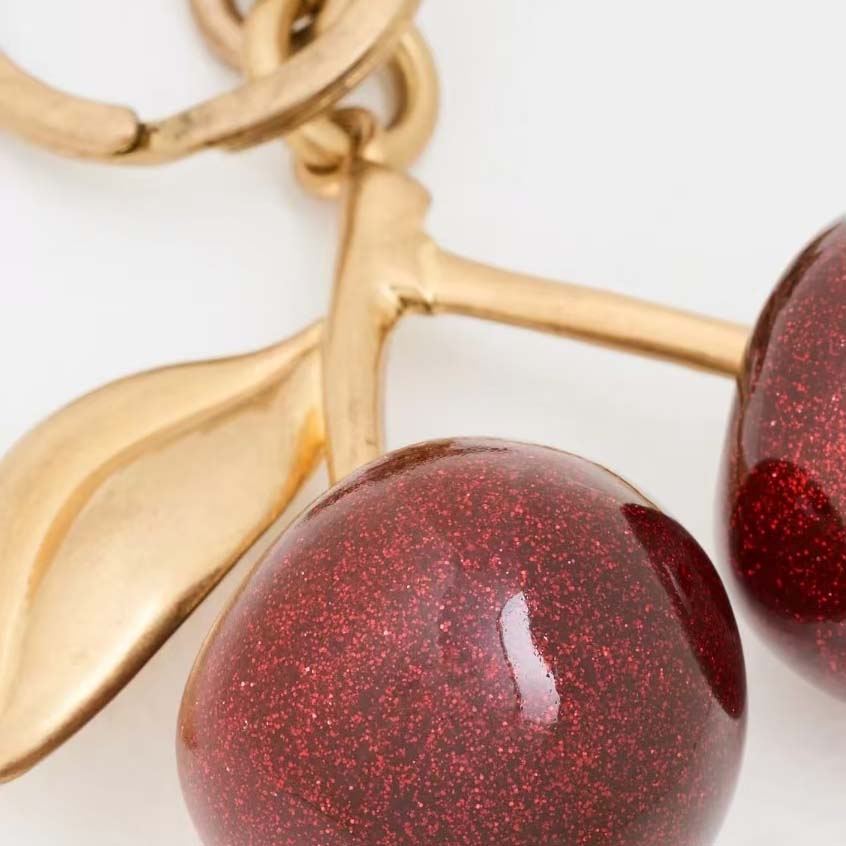 luxury wallet key cherry chain Unisex Lanyards White designer keychain jewelry designers purse charm keyring with box