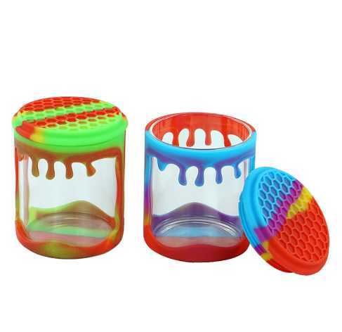 Water drop silicone wrapped glass storage tank w250414