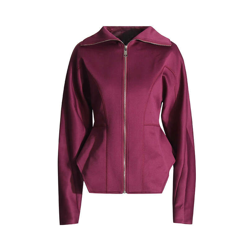 Designer Women's Personalized Hooded Jacket - Trendy Irregular Hem Design with Slim Fit & Slimming Effect, Solid Colors Available