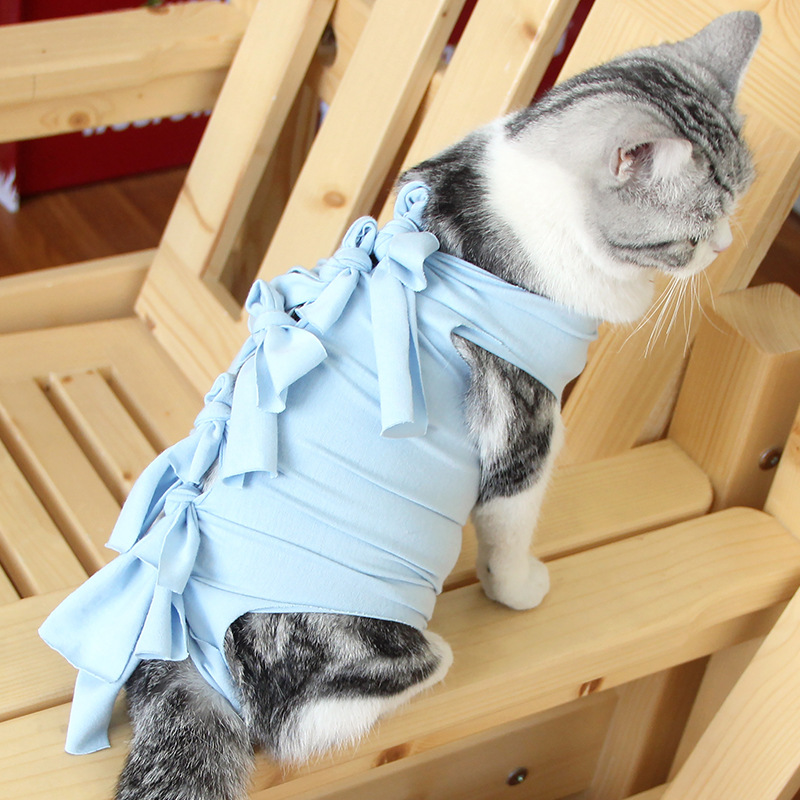 Cat Recovery Suit Breathable Cat Surgery Recovery Suit Onesies Female Kitty Castration Abdominal Wound Recovery Clothing Outfits