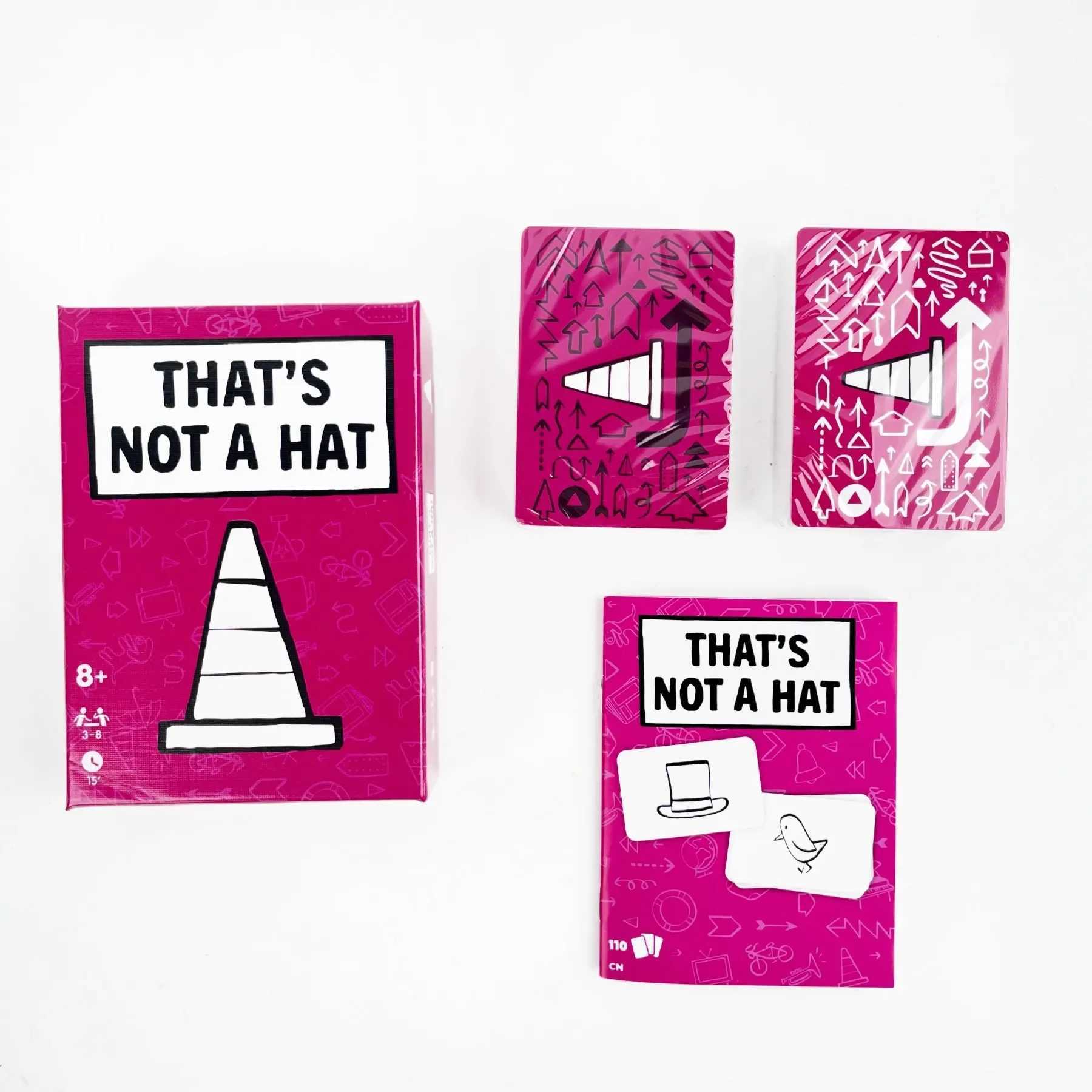 Thats Not a Hat 1-3 Board Game Party Game Set Bluff Memory Card Game for 38 Players 110 Illustrated Cards Rulebook C251114