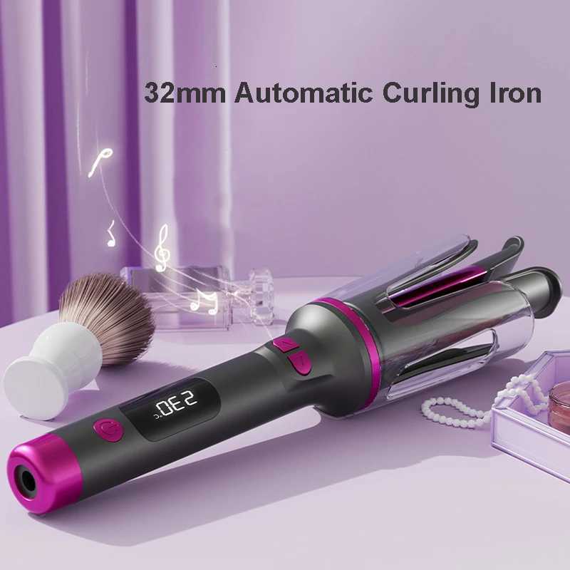 N 32MM Negative Ions Double Slot Rotating Curl Waves Hair Styler Curler Stick Anti-Tangle Curling Iron StylerT251114