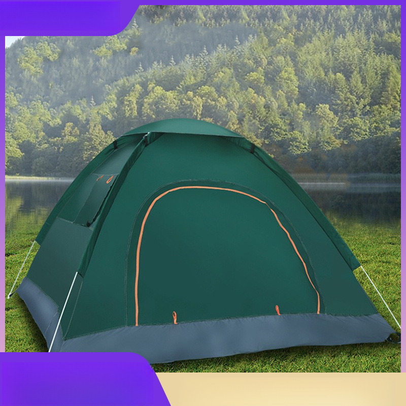 Hand-thrown Tent Outdoor Camping Quick-opening Beach 3-4 Person Sunshade Camping Portable Outdoor Leisure free shipping