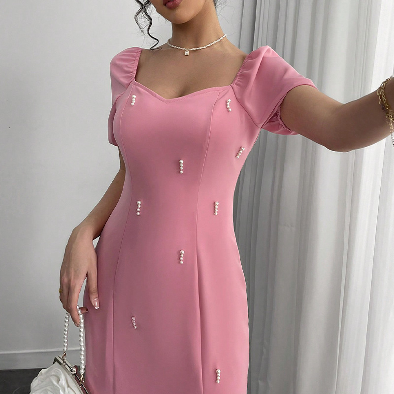 Womens clothing 2025 new style slim fit dress with slit and one-step skirt
