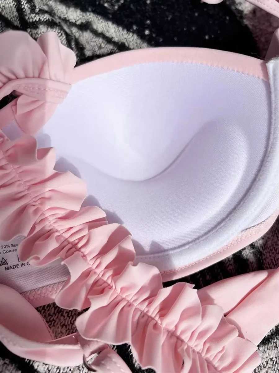 Push Up Ruffled Bikinis Underwired Bra Cup Bikini 2025 Women Swimsuit Female Swimwear Two Pieces Bikini Set Bathing Suit SwimW251113