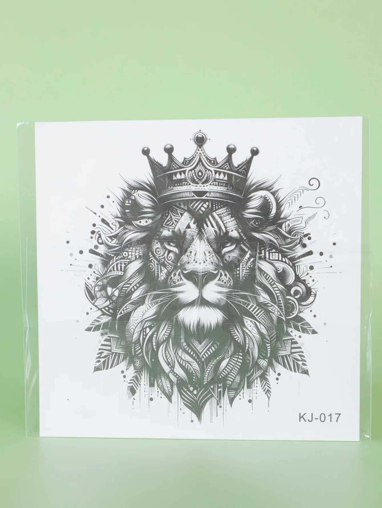 Beast and Lion Waterproof Temporary Tattoo Stickers lasting 1-2 weeks real semi permanent fake tattoosXJ25414