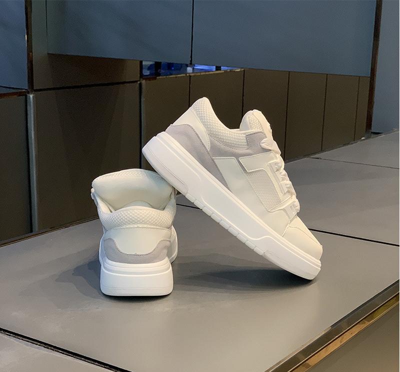 Free shipping designer casual shoe men white pink comfortable breathable height increase wear-resisting outdoor sport shoes
