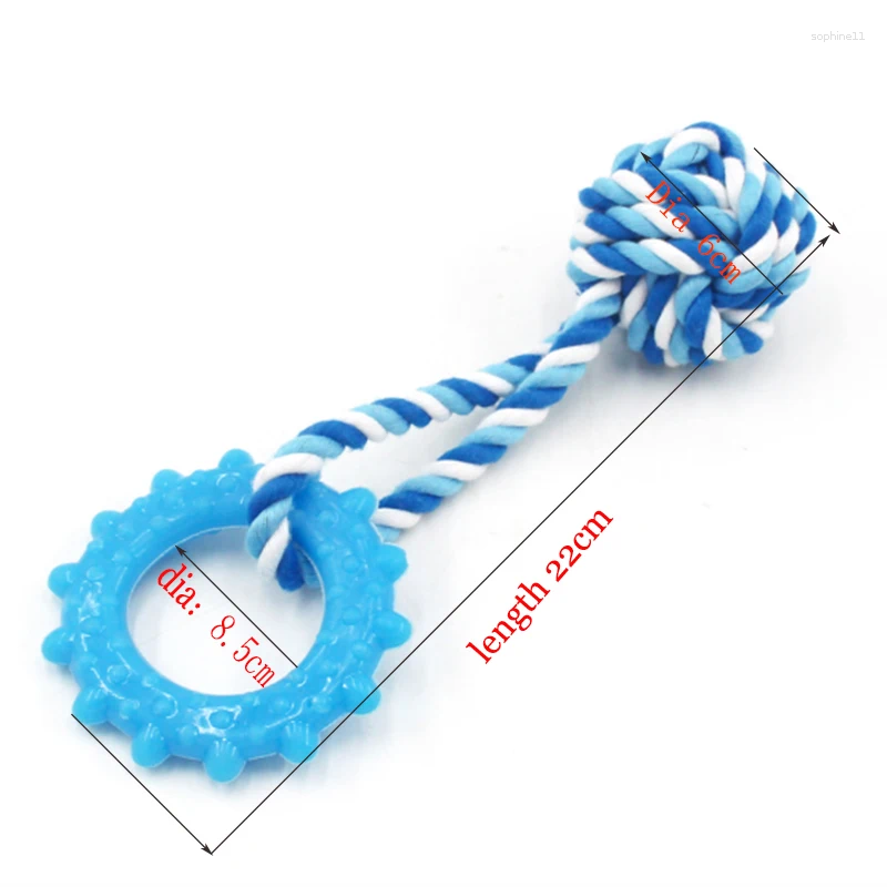 Update Pet Toy Chew Teething Cotton Rope Knot Ball Toys For Dog Tooth Clean Bite-Resistant Puppy Training Interactivetoy