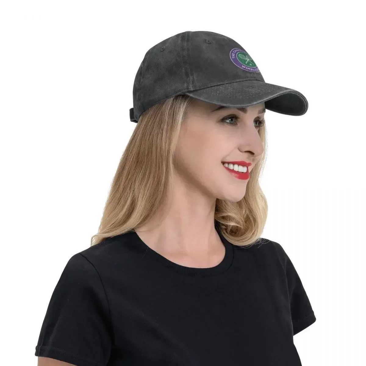 Wimbledon tennis game unisex baseball cap badge mindfulness obstacle washing hat retro outdoor running adjustable sun hat W250414