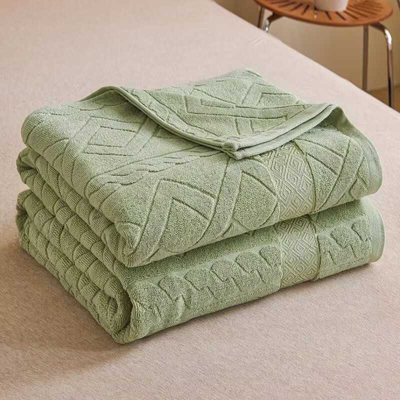 Pure cotton old-fashioned nostalgic terry towel covered blanket summer single cotton towel thin quilt air conditioning summer cool quilt C251225