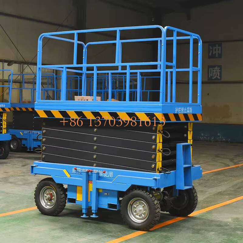 Self-Propelled Scissor Lift Platform Electric Aluminium Ladder Industrial Design Style Electric Ladder