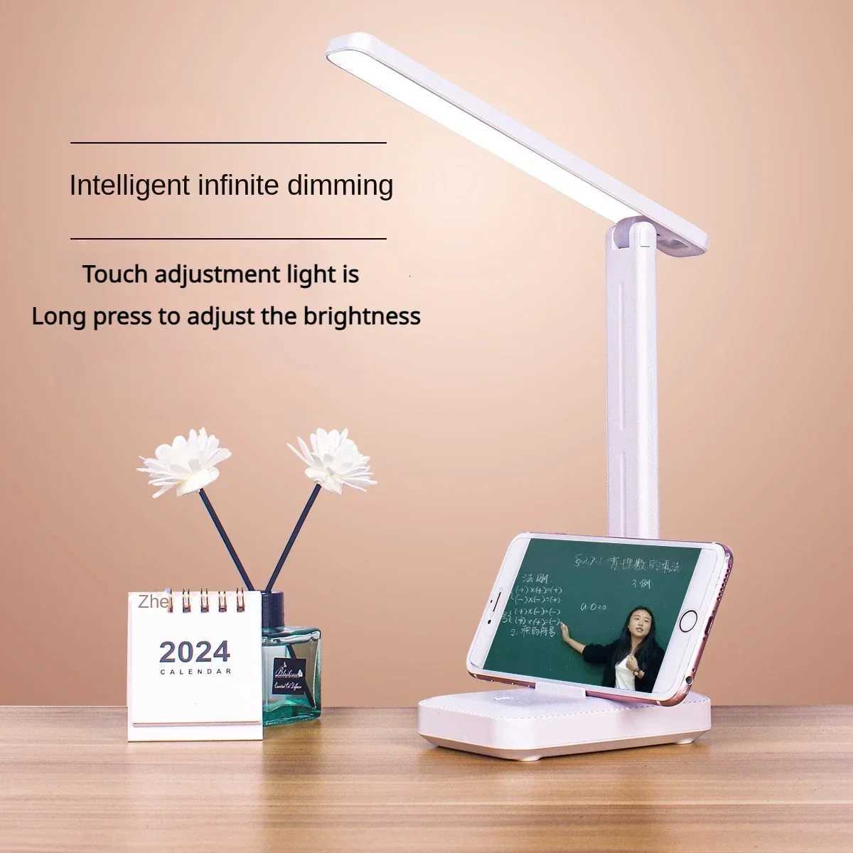 Rechargeable Folding Desk Lamp Eye Protection Touch Dimmable LED Light Bedroom Reading USB Rechargeable Desk Lamp M251114