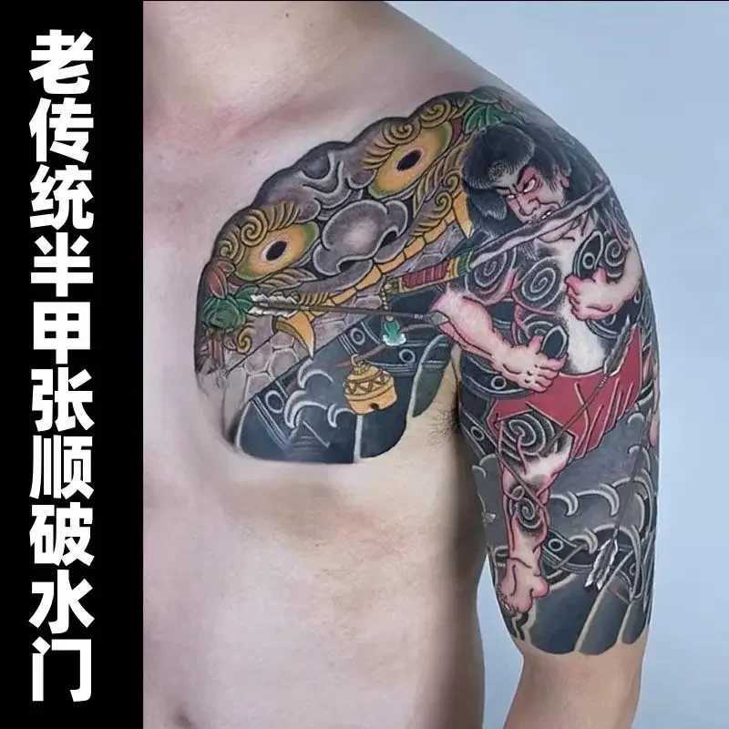 Retro Japanese Womens Temporary Tattoo Mens Fake Tattoo Durable Arm Art Stickers Waterproof Punk Dragon Temporary TattooXJ25414