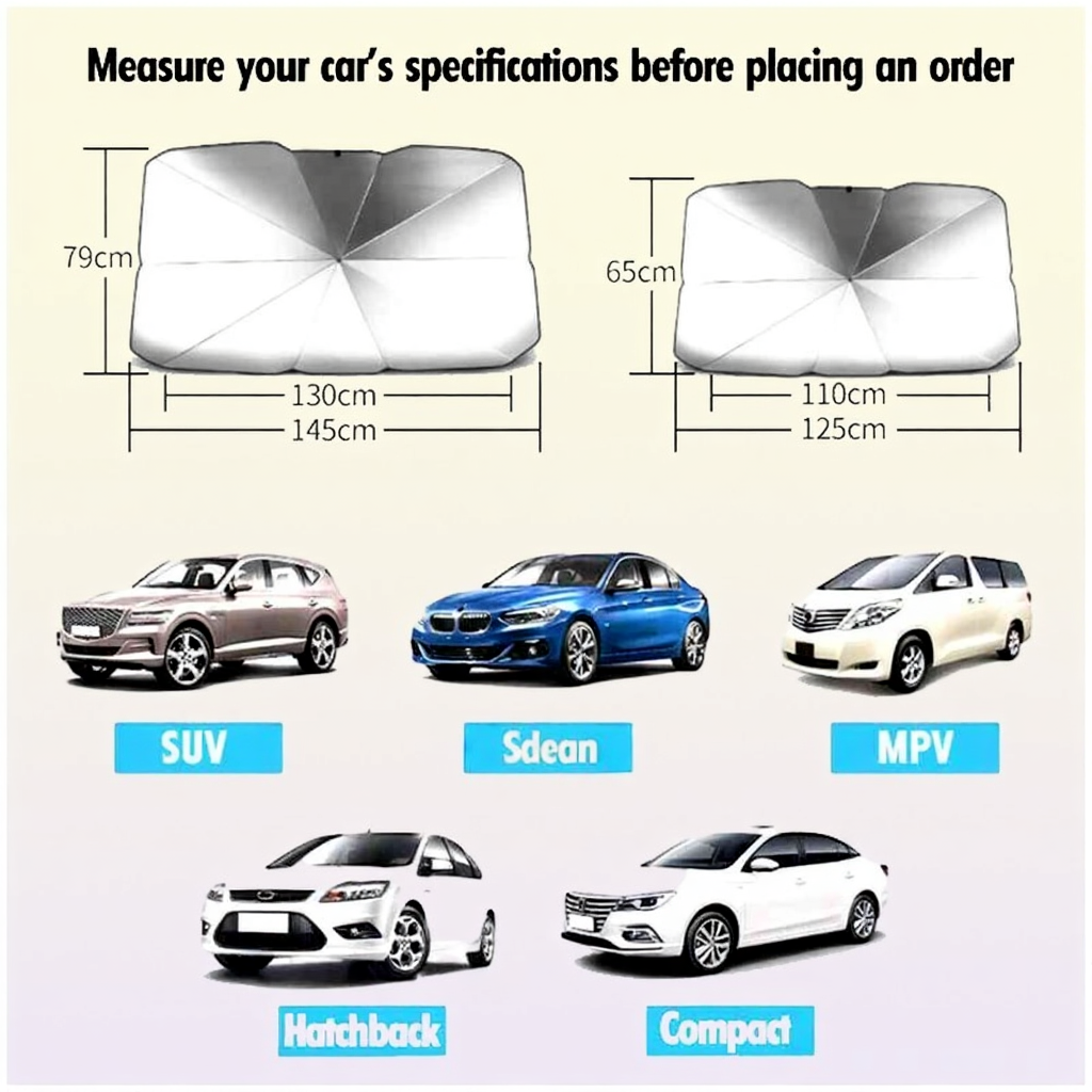 Foldable Car Windshield Sunshade Umbrella Auto Front Window Sun Shade Covers Heat Insulation UV Protection Parasol Accessories