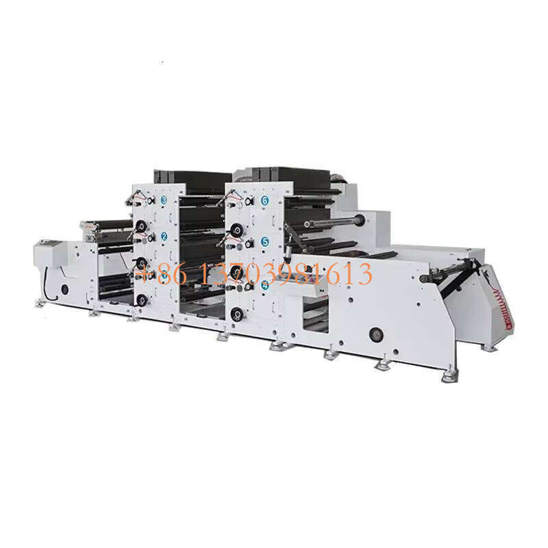 4 Colors Paper Print Flexo Printing Machine With Rotary Die Cutting