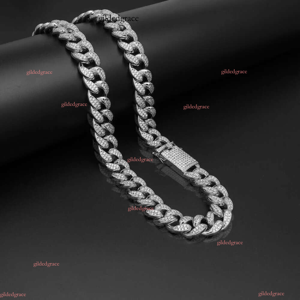 Designer Bracelet Jewelry Chain Necklace Pass The Tester 6mm~21mm Wide Gold Sterg Sier D Color VVS Moissanite Dia Cuban k Men choker goo