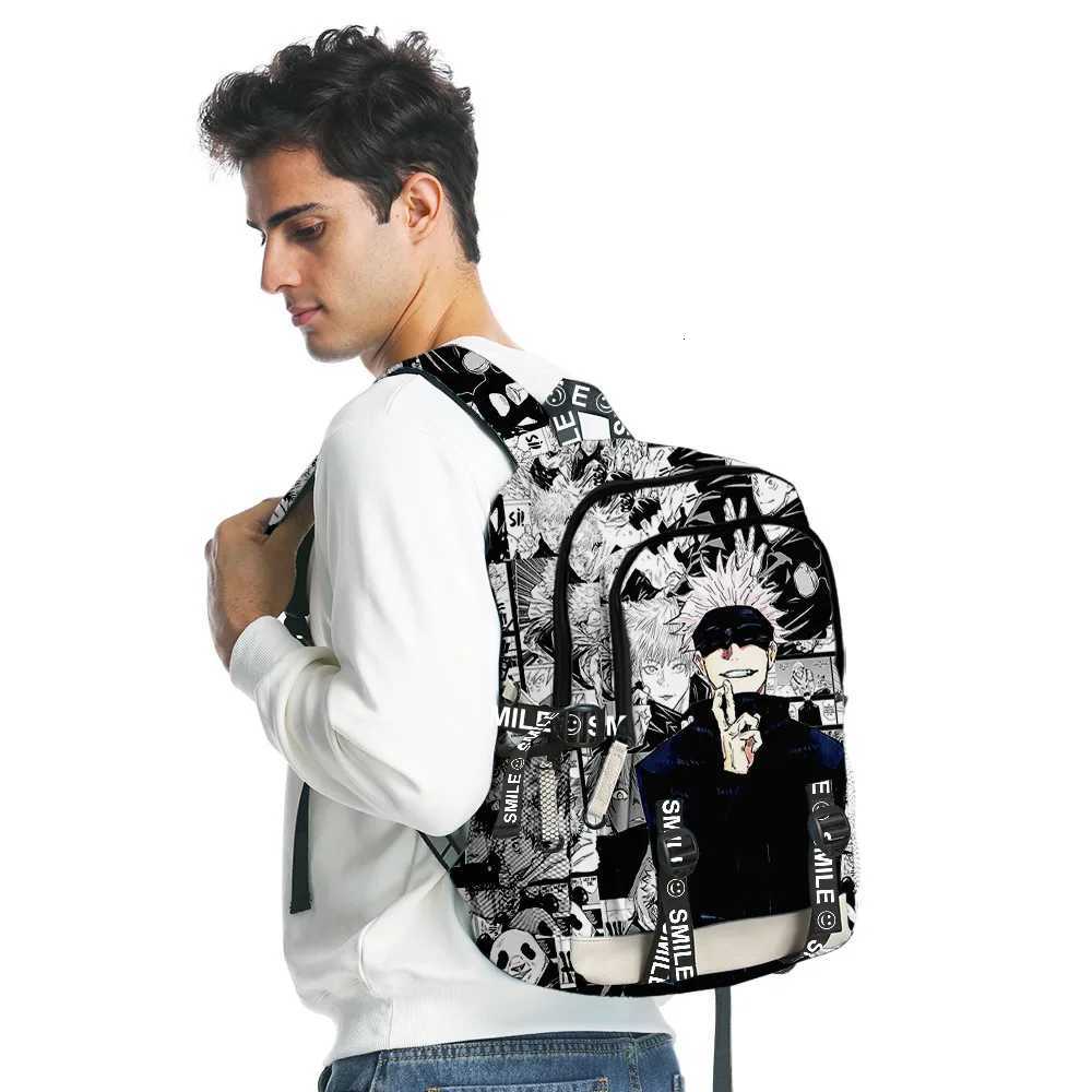 Anime Satoru Gojo School Backpack Laptop Backpack Boys Girls Teens School Bag Travel Bag Mochila Shoulder BagW251113