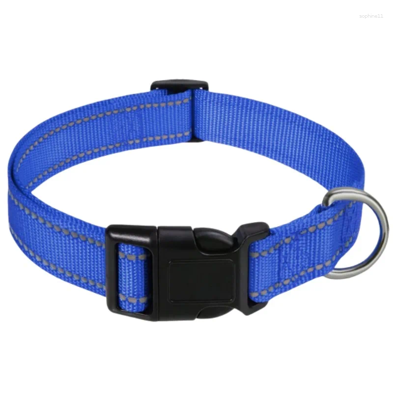 Update Selling Pet Nylon Reflective Dog Collar Adjustable Anti-Slip Leash