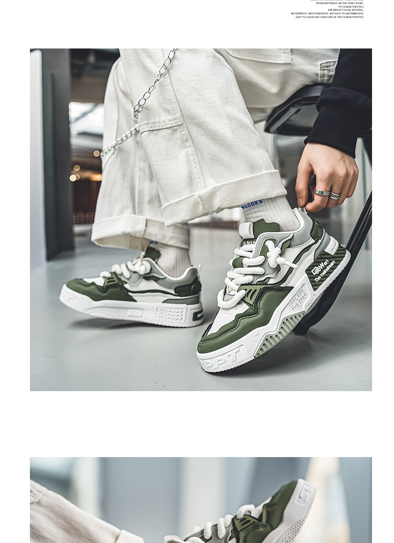 Free shipping 2025 New designer casual shoes men thick soled flat shoes anti slip casual sports trend Sneakers