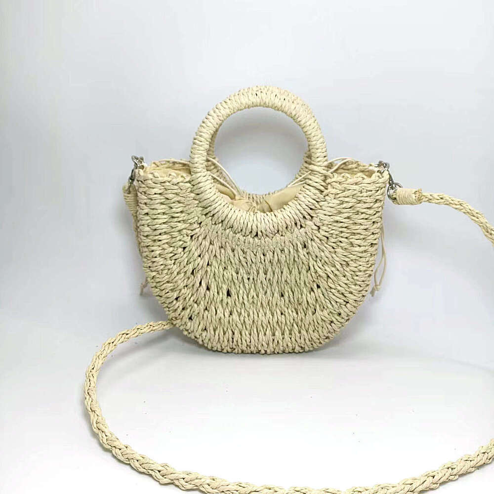 Handmade Beach Bag 2022 Spring New Fresh And Sweet Luggage Leather Goods Bag Grass Woven Women's Handbag Kq2