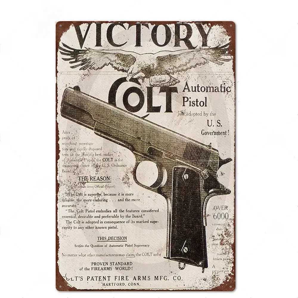 Retro Shooting Winchester Colts Metal Plaque Plate Painting Iron Tin Sign Wall Art Picture For Hunters Home Living Room DecorM251114