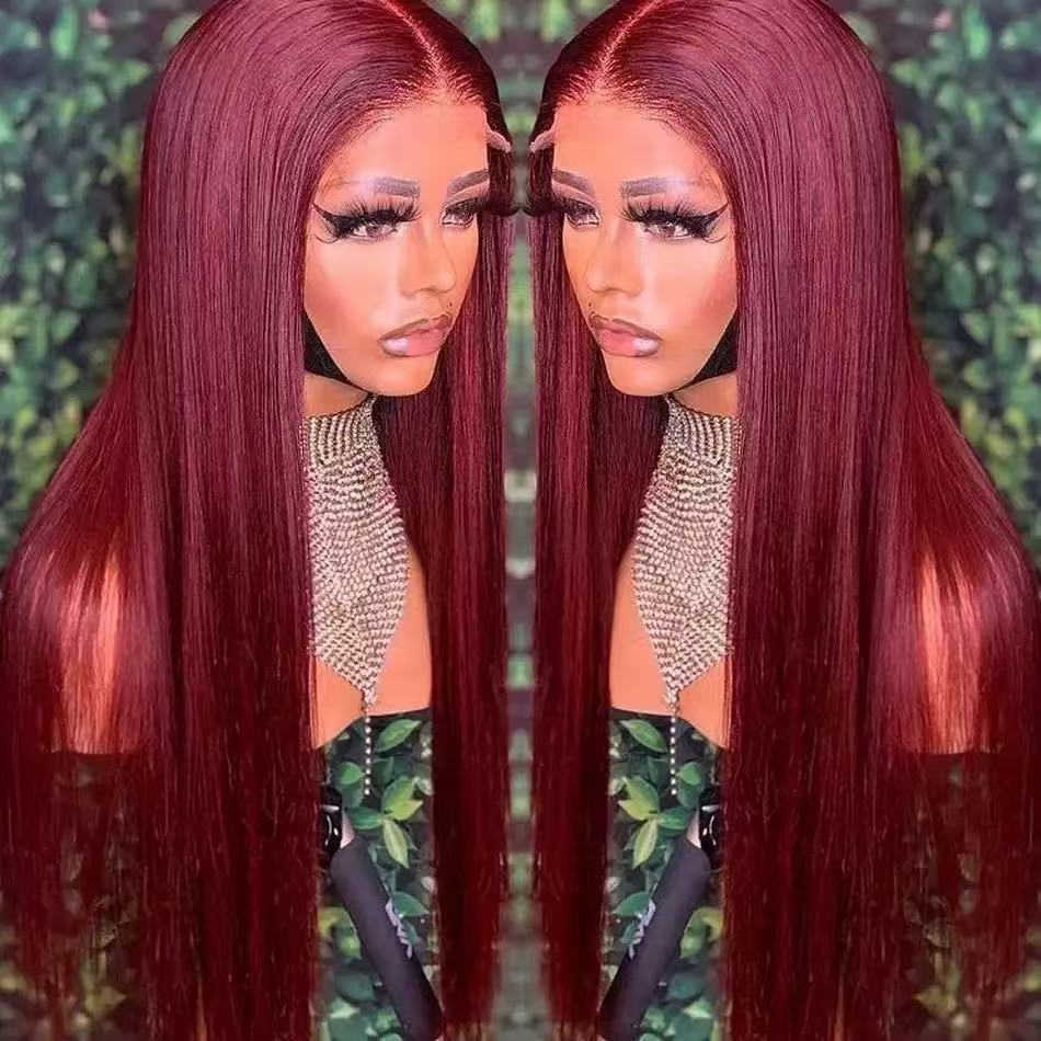 Lace black parting long straight hair wig - synthetic full head cover - fashionable, natural and realistic wigs