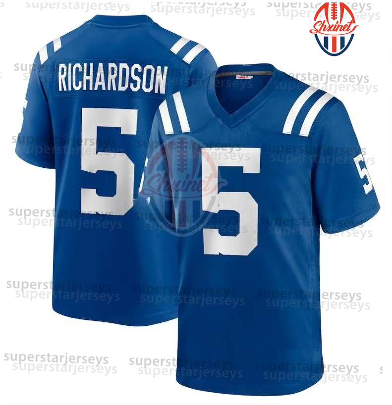 84 Tyler Warren 2025 Football Jersey 17 Daniel Jones Jonathan Taylor Pittman Jr. Muma Manning Leonard Richardson Nelson Scott Blackmon Howard Custom S