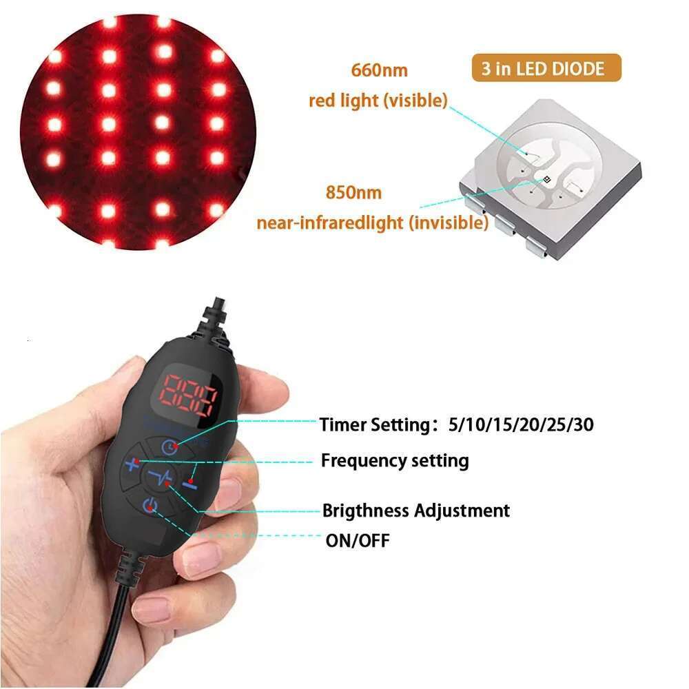 180Pcs Red Regrowth Cap 660Nm&850Nm Near-Infrared Light Reduces Oiess Strengthen Hair Roots Anti-Hair Loss Hat